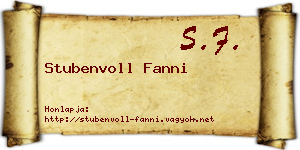 Stubenvoll Fanni névjegykártya